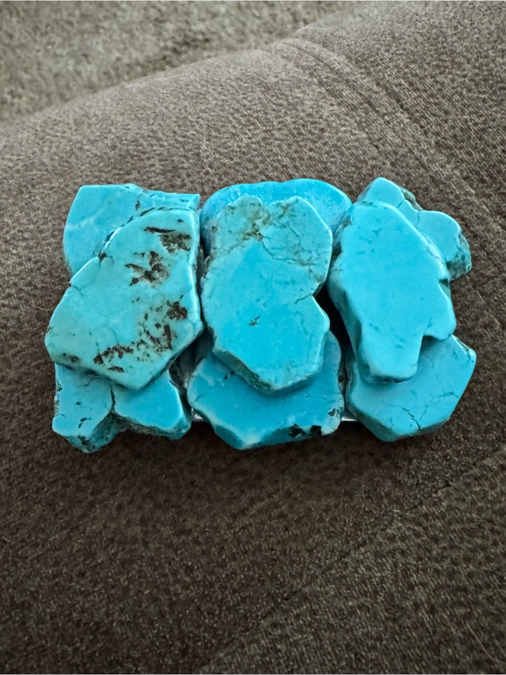 Women's Turquoise Stone Belt Buckle  - Bright Blue Accent